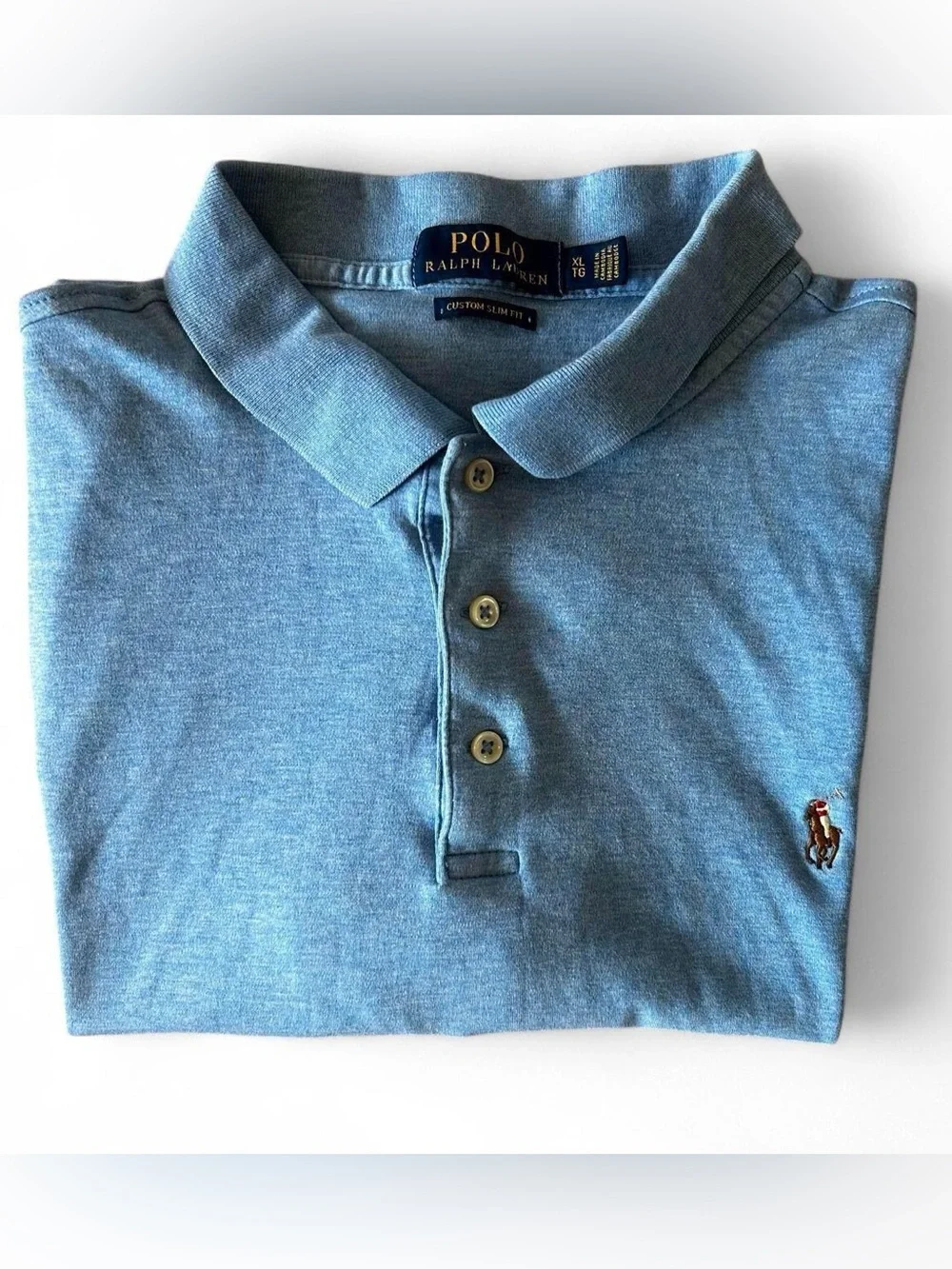 Ralph Lauren Men’s Heather Light Blue Polo